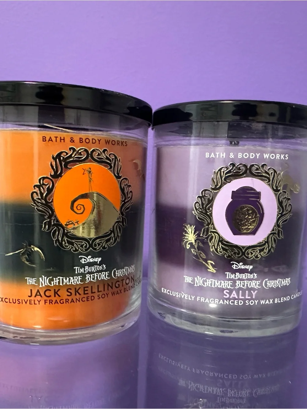 Bath & Body Works Nightmare Before Christmas Jack And Sally Candles